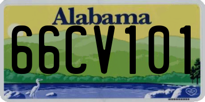 AL license plate 66CV101