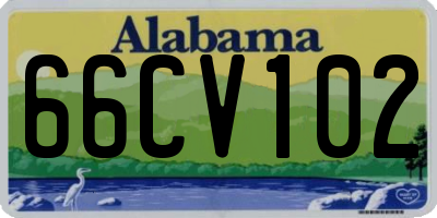 AL license plate 66CV102