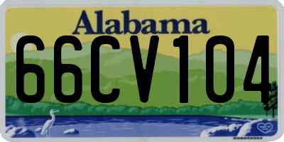 AL license plate 66CV104