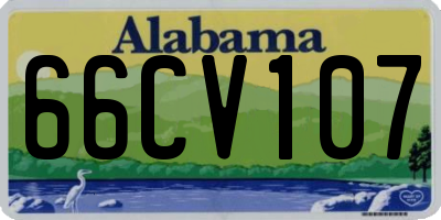 AL license plate 66CV107