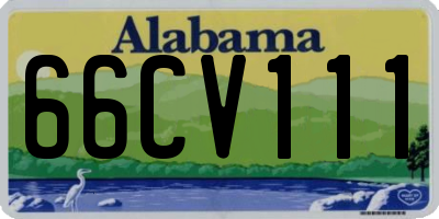 AL license plate 66CV111