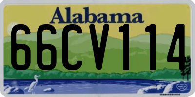 AL license plate 66CV114
