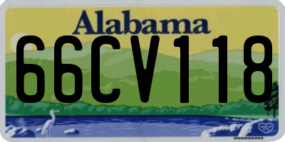 AL license plate 66CV118