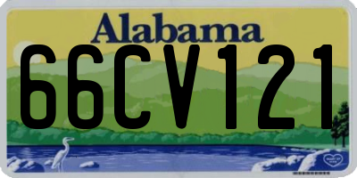 AL license plate 66CV121