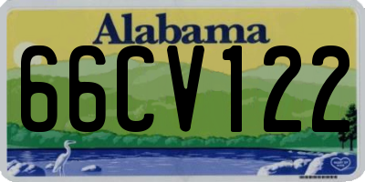 AL license plate 66CV122