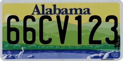 AL license plate 66CV123