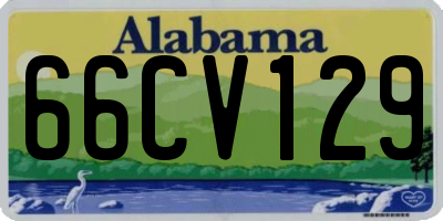 AL license plate 66CV129