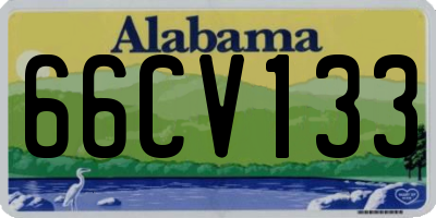 AL license plate 66CV133