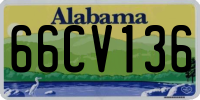 AL license plate 66CV136