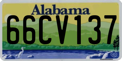 AL license plate 66CV137