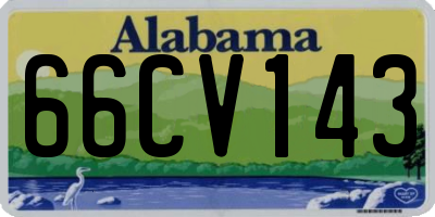 AL license plate 66CV143