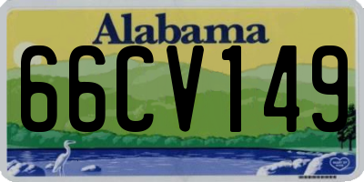 AL license plate 66CV149