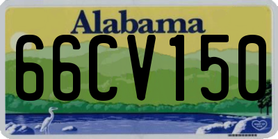 AL license plate 66CV150