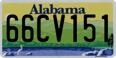 AL license plate 66CV151