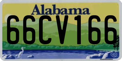 AL license plate 66CV166