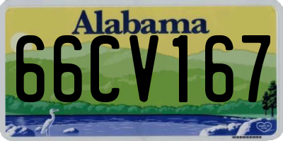 AL license plate 66CV167