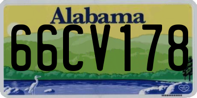 AL license plate 66CV178