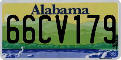 AL license plate 66CV179