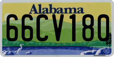 AL license plate 66CV180
