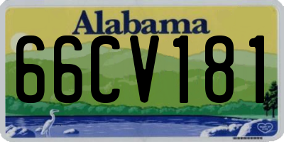 AL license plate 66CV181