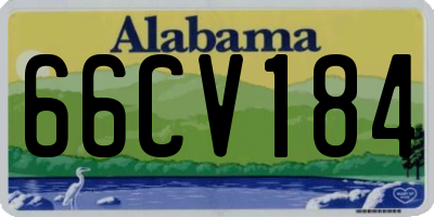 AL license plate 66CV184