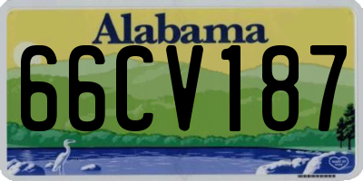 AL license plate 66CV187