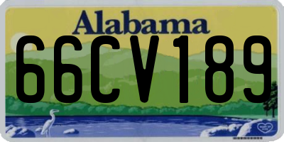 AL license plate 66CV189