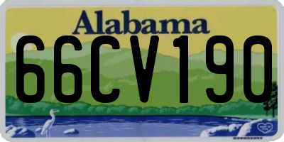 AL license plate 66CV190