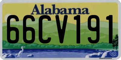 AL license plate 66CV191