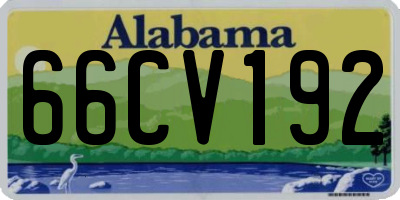 AL license plate 66CV192