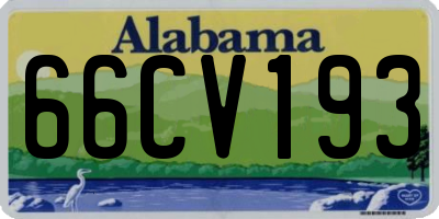 AL license plate 66CV193