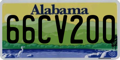 AL license plate 66CV200