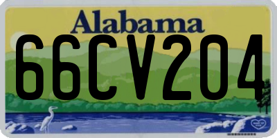 AL license plate 66CV204