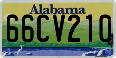 AL license plate 66CV210
