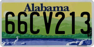 AL license plate 66CV213