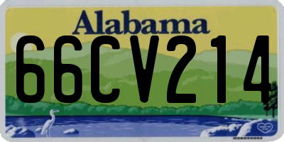 AL license plate 66CV214