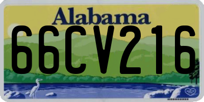 AL license plate 66CV216