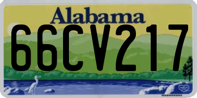 AL license plate 66CV217
