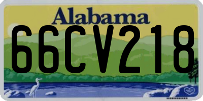 AL license plate 66CV218
