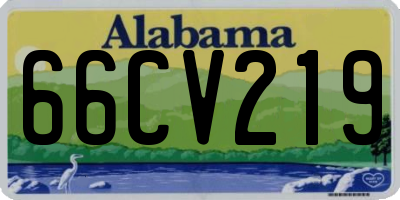 AL license plate 66CV219