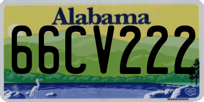 AL license plate 66CV222