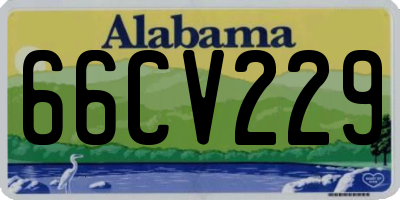 AL license plate 66CV229