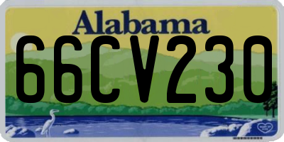 AL license plate 66CV230
