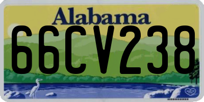 AL license plate 66CV238