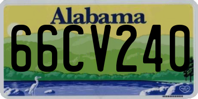 AL license plate 66CV240
