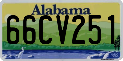 AL license plate 66CV251