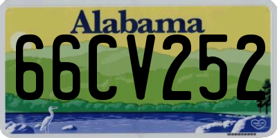 AL license plate 66CV252