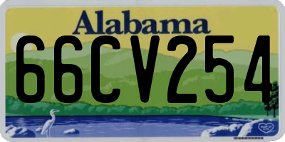 AL license plate 66CV254