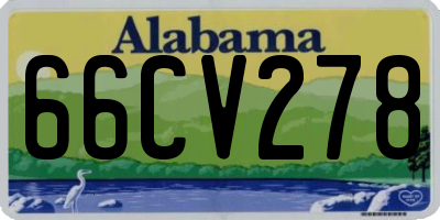 AL license plate 66CV278