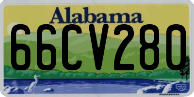 AL license plate 66CV280